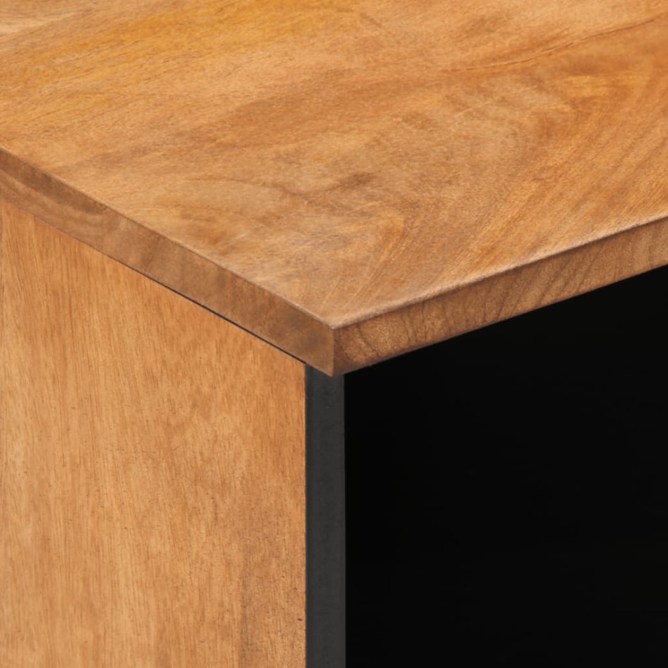 Mesitas de noche 2 uds madera maciza de mango 40x33x46