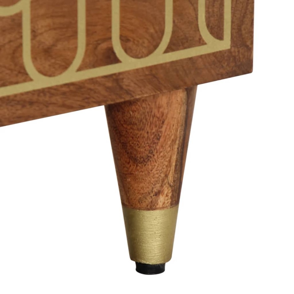 Mesitas de noche 2 uds madera maciza de mango 40x33x46