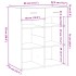 Aparador de madera de ingeniería roble Sonoma 80x42,5x93