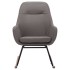 Silla mecedora de tela gris