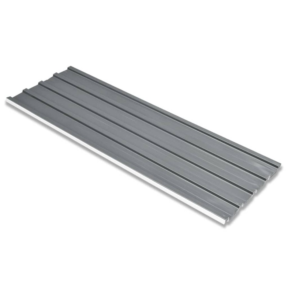 Panel para tejado acero galvanizado gris 12