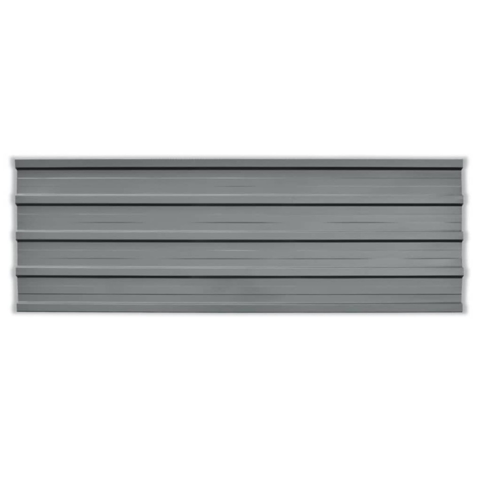Panel para tejado acero galvanizado gris 12