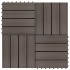 Baldosas de porche de WPC 30x30 cm 1 m² marrón oscuro 11