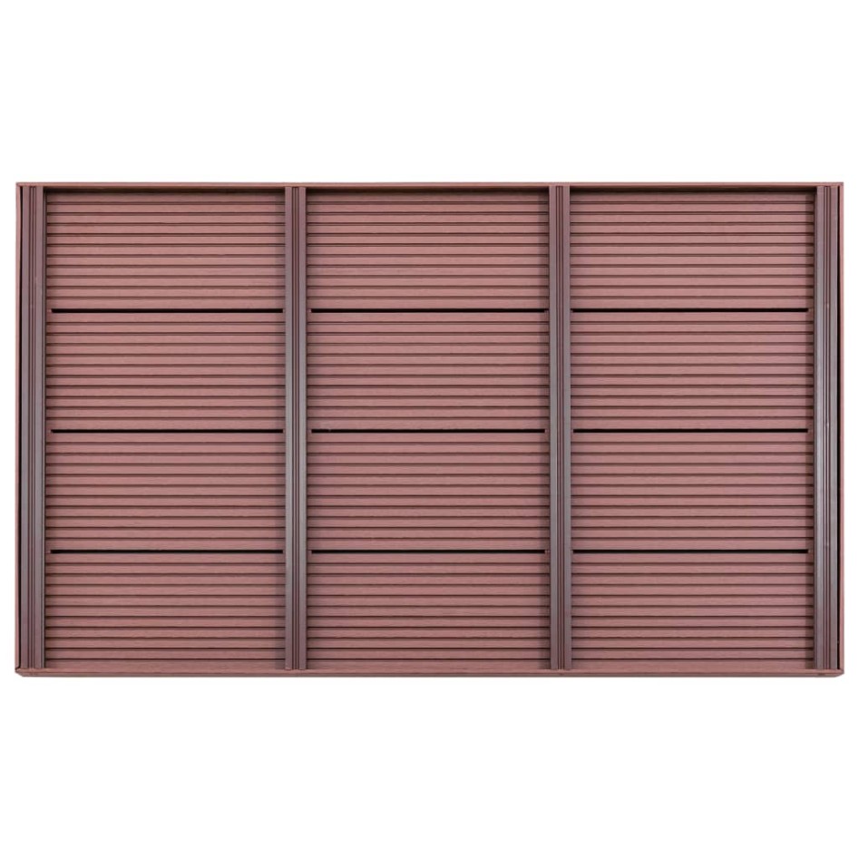 Panel de suelo para ducha solar WPC marrón 101x63x5,5