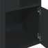 Estantería de madera de ingeniería negra 40x36x189