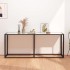Mesa consola vidrio templado mármol blanco 180x35x75,5