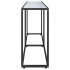 Mesa consola vidrio templado mármol blanco 180x35x75,5