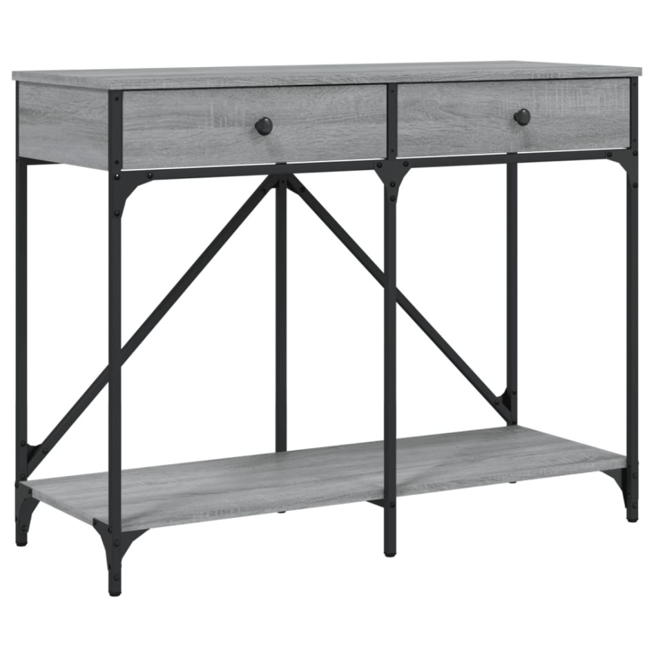 Mesa consola madera de ingeniería gris Sonoma 100x39x78,5
