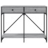 Mesa consola madera de ingeniería gris Sonoma 100x39x78,5