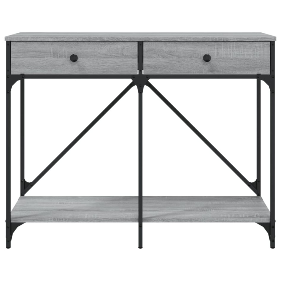 Mesa consola madera de ingeniería gris Sonoma 100x39x78,5