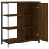 Aparador de madera de ingeniería marrón roble 70x30x80