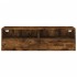 Mueble de pared TV madera ingeniería roble ahumado 100x30x30