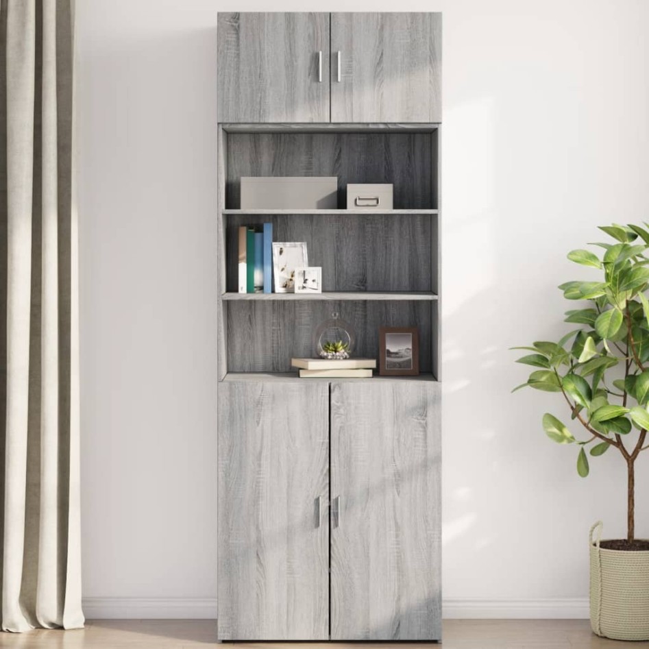 Armario de pared madera de ingeniería gris Sonoma 80x42,5x40