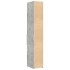 Aparador de madera de ingeniería gris hormigón 30x42,5x185