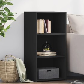 Aparador de madera de ingeniería negro 45x41x93