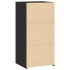 Aparador de madera de ingeniería negro 45x41x93