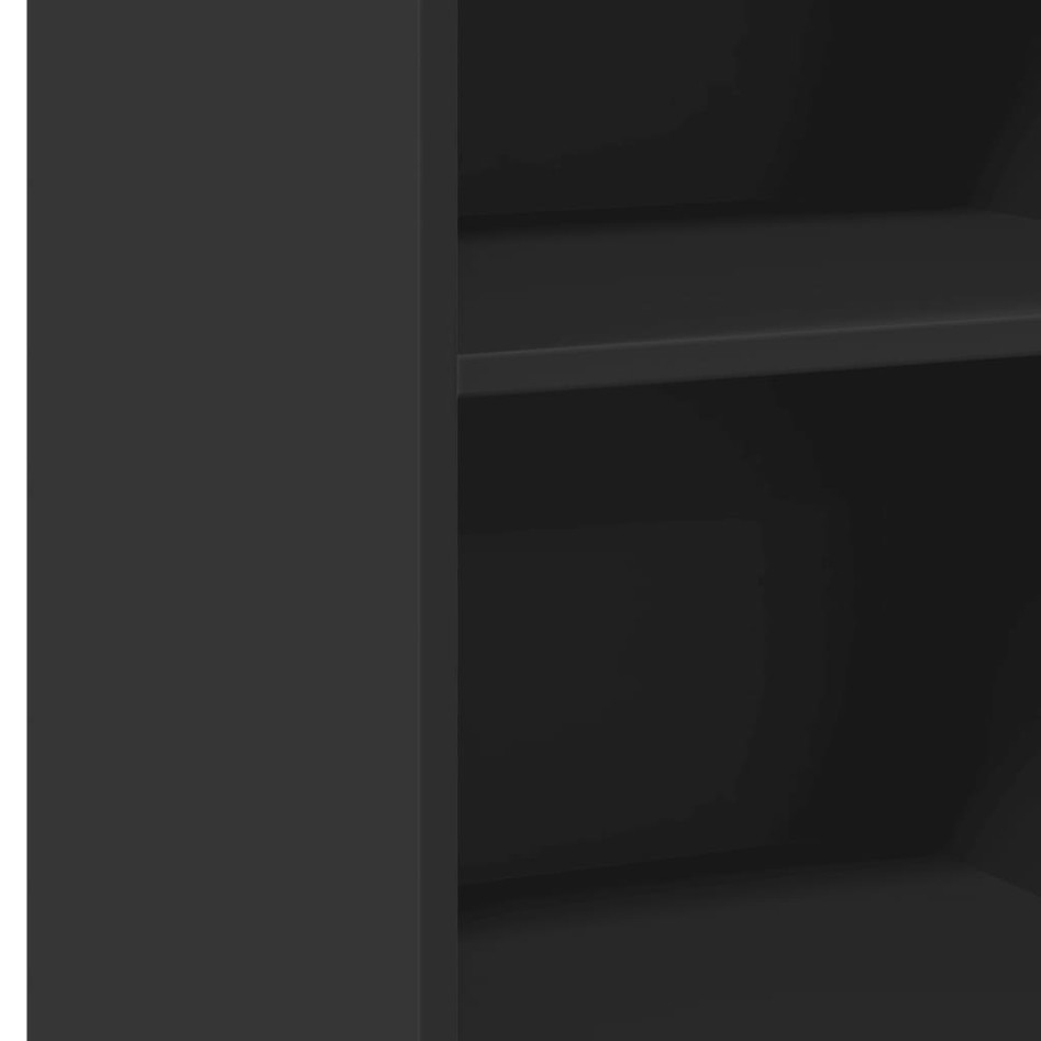 Aparador de madera de ingeniería negro 45x41x93