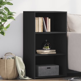 Aparador de madera de ingeniería negro 50x41x93