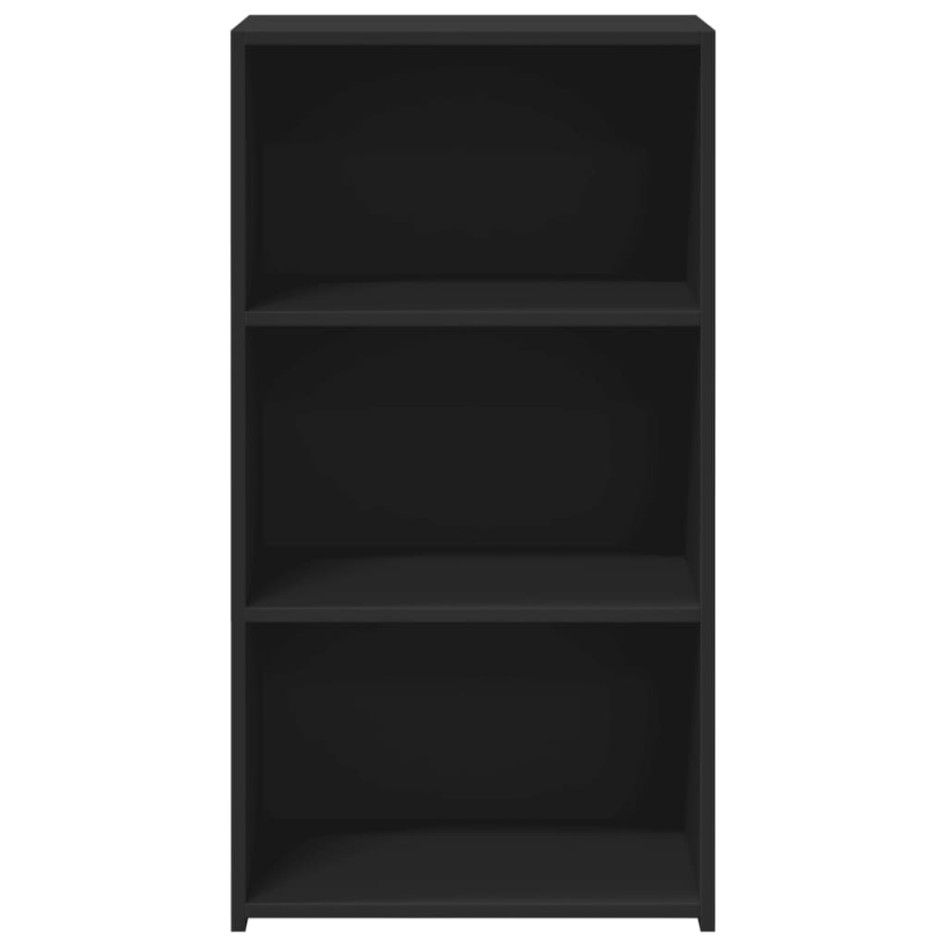 Aparador de madera de ingeniería negro 50x41x93