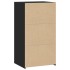 Aparador de madera de ingeniería negro 50x41x93