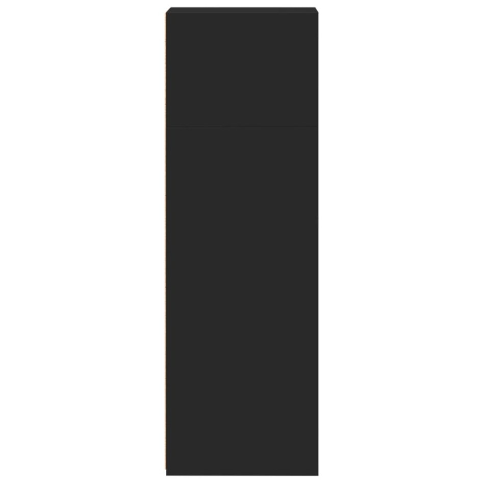 Aparador alto madera de ingeniería negro 30x41x124