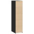 Aparador alto madera de ingeniería negro 30x41x124