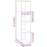 Aparador alto madera de ingeniería roble ahumado 30x41x124
