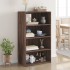 Aparador alto madera de ingeniería marrón roble 70x41x124
