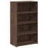 Aparador alto madera de ingeniería marrón roble 70x41x124