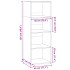 Aparador alto madera de ingeniería roble ahumado 45x41x124