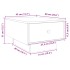 Mesa de centro madera de ingeniería gris hormigón 60x45x31