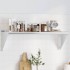 Estante de pared de acero inoxidable plateado 100x30x31