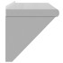 Estante de pared de acero inoxidable plateado 100x30x31
