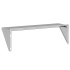 Estante de pared de acero inoxidable plateado 100x30x31