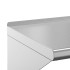 Estante de pared de acero inoxidable plateado 100x30x31