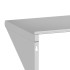 Estante de pared de acero inoxidable plateado 100x30x31