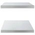 Estantes de pared 2 uds acero inoxidable plateado 100x40x3
