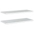Estantes de pared 2 uds acero inoxidable plateado 100x40x3