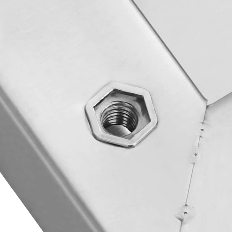 Estantes de pared 2 uds acero inoxidable plateado 100x40x3