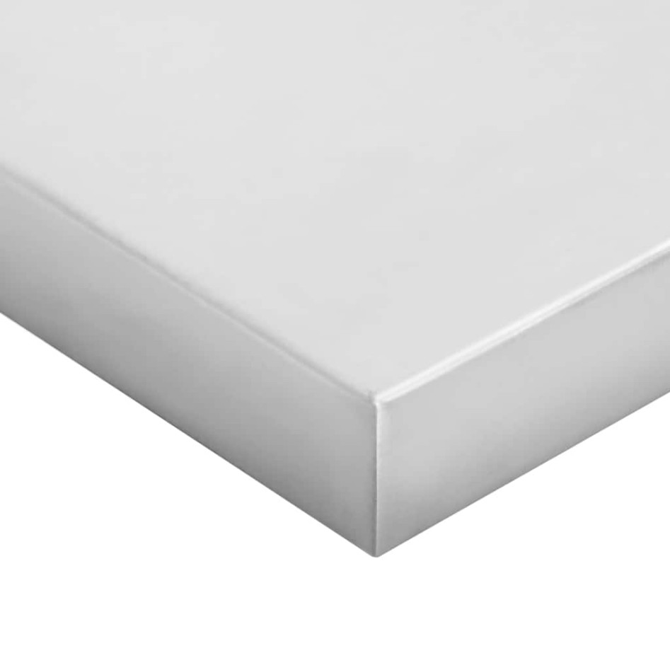 Estantes de pared 2 uds acero inoxidable plateado 100x40x3