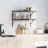 Estantes de pared 2 uds acero inoxidable negro 75x40x3