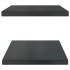 Estantes de pared 2 uds acero inoxidable negro 75x40x3