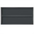 Estantes de pared 2 uds acero inoxidable negro 75x40x3