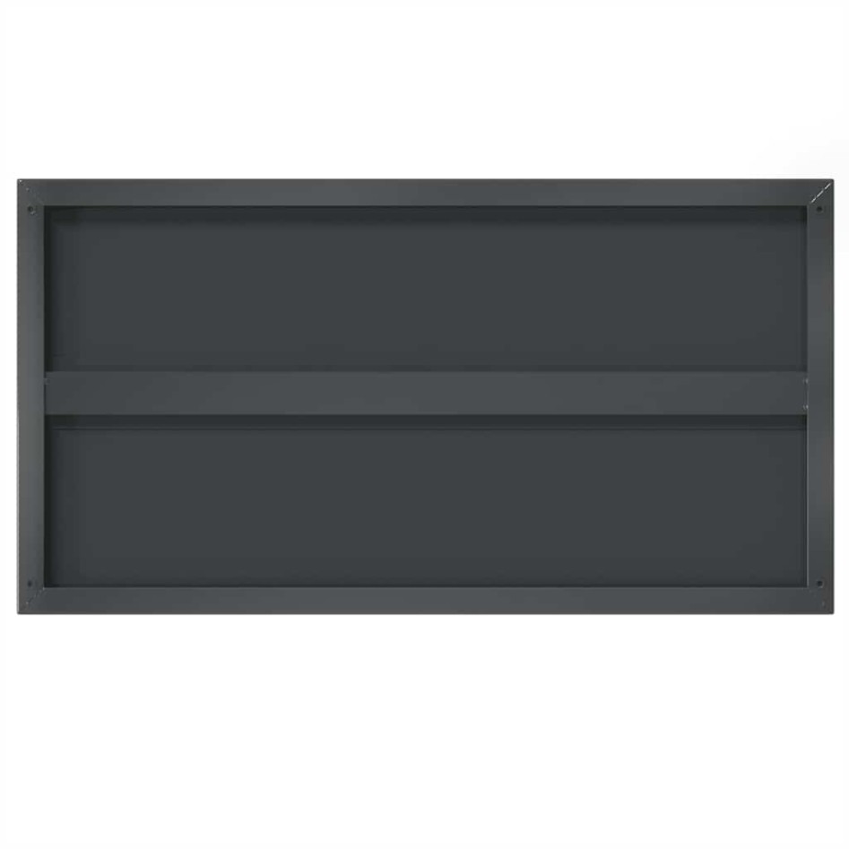 Estantes de pared 2 uds acero inoxidable negro 75x40x3