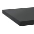 Estantes de pared 2 uds acero inoxidable negro 75x40x3