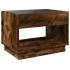 Mesa de centro con Infinity LED roble ahumado 70x50x50