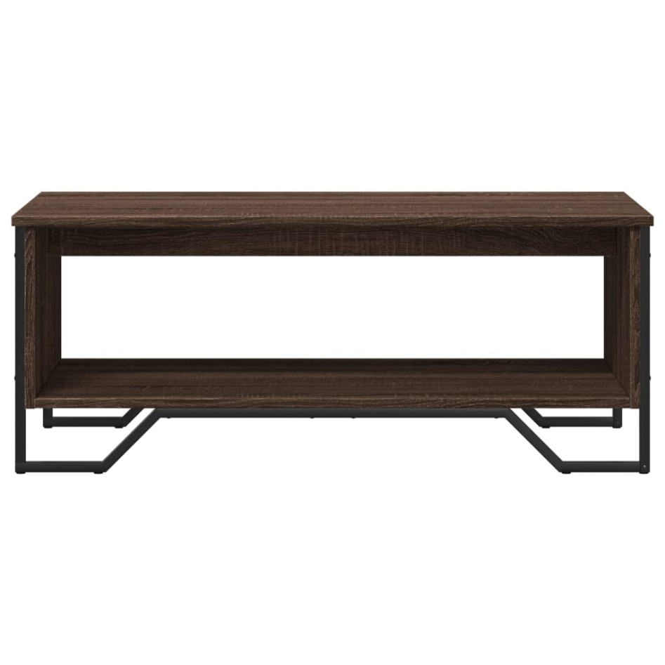 Mesa de centro madera de ingeniería roble marrón 100x51x40