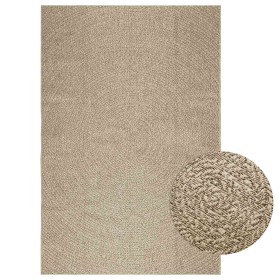 Alfombra ZIZUR aspecto yute interior/exterior beige 160x230