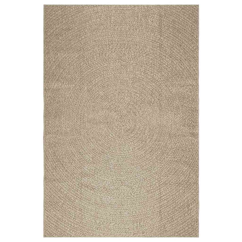Alfombra ZIZUR aspecto yute interior/exterior beige 160x230