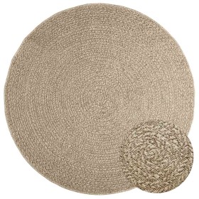 Alfombra ZIZUR apariencia yute interior exterior beige Ø 160